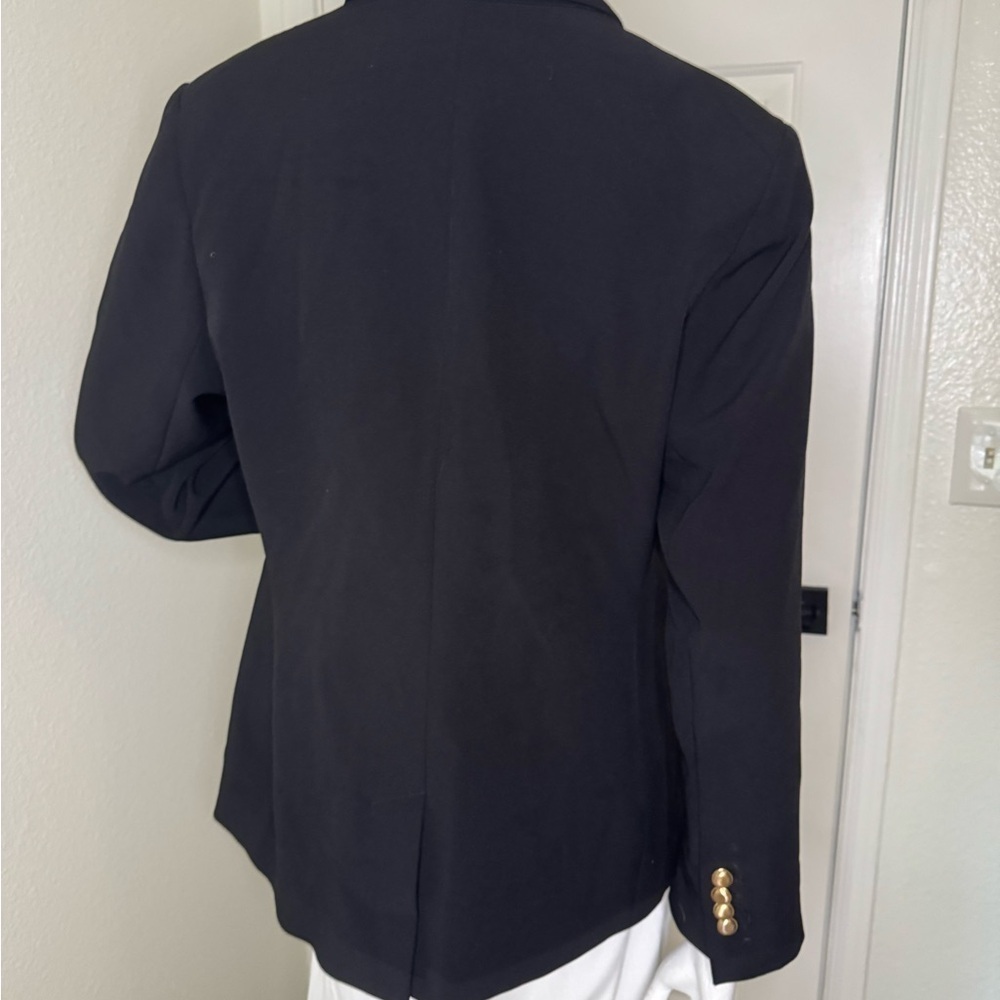 EXPRESS BLACK EDITOR DOUBLE BREASTED NOVELTY BUTTON BLAZER SZ Large. - Picture 7 of 12